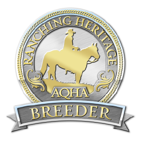 American Quarter Horse Association Ranching Heritage Breeder logo.