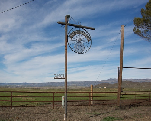 A sign post showing Jack Ranch and the Cholame 