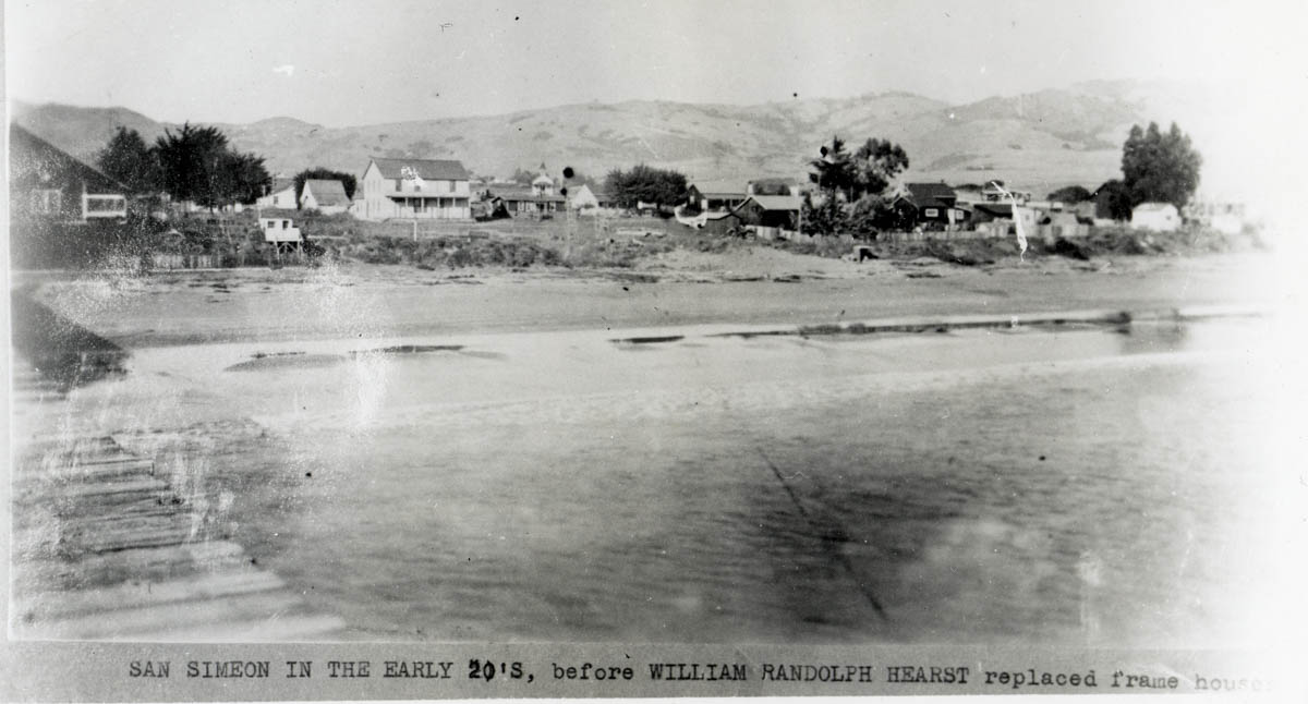 San Simeon in the early 20's, before William Randolph Hearst replaced frame houses.
